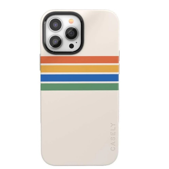 Pre-Loved, Barely Used, Casely Totally Groovy Rainbow Case for iPhone 13 Pro Max - Picture 10 of 12
